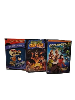 Scooby-Doo Lot Of 3 - Camp Scare - Batman - Monsters Unleashed - X3 - BB44 • $14.99