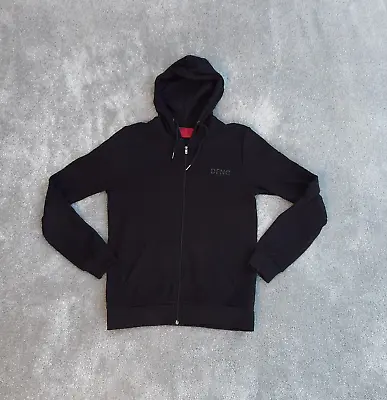DFND Sweater Mens Small Black Hoodie Full Zip Long Sleeve Sweatshirt Casual • £7.58