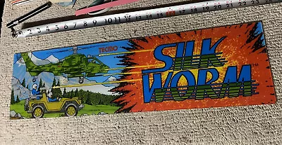 23 5/8-6.5”. ORIGINAL Silk Worm PLEXI Sign Marquee ARCADE GAME PART • $65