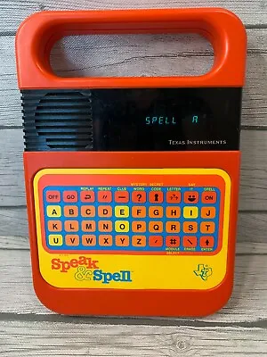 Speak & Spell Texas Instruments 1978 Vintage Tested 80’s Toys Retro Works Great • $79.99