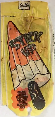 Stick Up 1970s Wall's Ice Cream Original UK Iced Lolly Wrapper - Good/Very Rare • £69.99