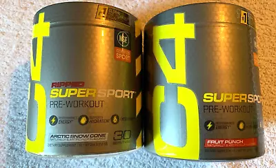 ✔ LOT OF 2 C4 RIPPED SuperSport Pre Workout ARTIC SNOW CONE & FRUIT PUNCH 30 Ser • $35.98