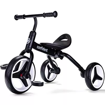  4 In 1 Tricycle For Toddlers Age 2-5 Folding Toddler Bike Kids Trike Black • $99.23