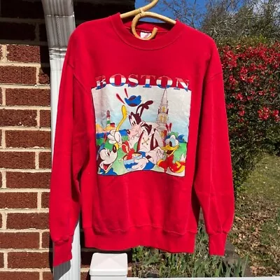 Vintage Jerzees Disney Mickey Mouse Boston Red Crewneck Large • $20