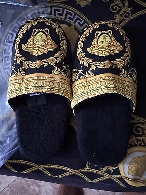 Versace Home Shoes Slippers Medusa Unisex Christmas Gift New Sale • $125