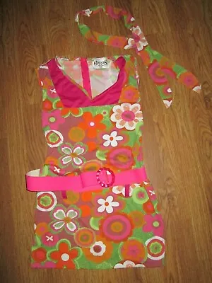 $11.99 • Buy Womens 70's GIRL FLOWER CHILD VINTAGE WEAR Halloween Costume Sz S Sm By Charades