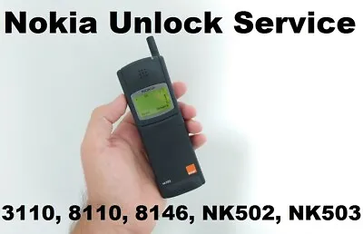 £14.99 • Buy Unlock Nokia 8110 8146 Nk503 NK502 3110 Matrix Mobile Phone Any Network Code