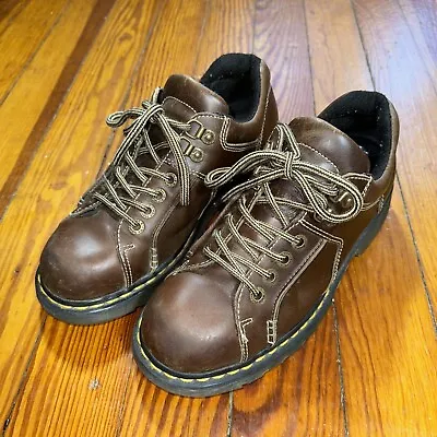 Vintage Dr. Martens Doc 8A42 Chunky Lace Up Leather Men’s Shoes Size UK 9 US 10 • $74.99