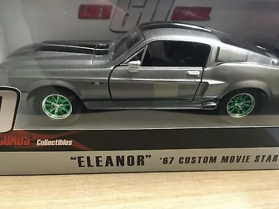 Model 1967 Custom MUSTANG Eleanor Out 60 Seconds 1:43 Chase Wheel Green • $47.04