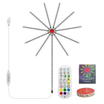 156LED Firework Strip Lights Dream Color RGB Smart Music Sync APP&Remote Control • $15.89