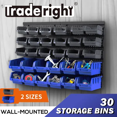 Traderight Tool Storage Bins Wall Mounted Organiser Cabinet Garage Workshop Box • $31.99