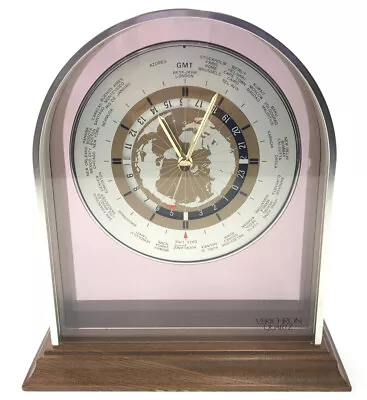Vintage World Time Zone Verichron Quartz Clock Excellent Condition • $35.70