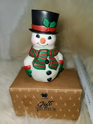 Vintage Avon Snowman Top Hat Salt & Pepper Shakers W/ Original Box -Christmas • $9.99