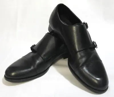 ZARA MAN Men's Double Buckle Monk Strap Leather Dress Shoes Black EU Size 41 • $75