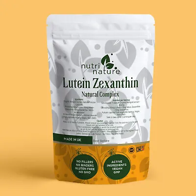 Lutein 40mg Meso Zeaxanthin Marigold No GMO • £19.99