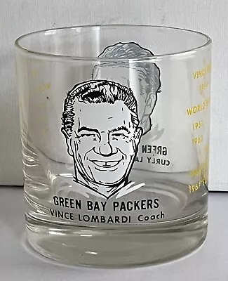 Vince Lombardi/Curly Lambeau GB Packers World Champion Lowball Glass Mint • $45