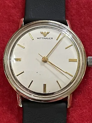 1960's Men's Wittnauer 17j Swiss Manual Wind Thin Case Wristwatch-Runs Great • $99.95