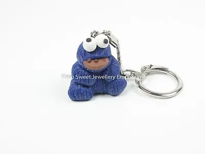 £5.50 • Buy Cookie Monster Handmade 3D Fimo Key Ring Charm Kitsch Funky GREAT Gift Idea 