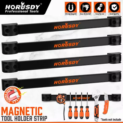 4x12  Magnetic Tool Holders Wall Mounted Strip For Storage Rack Garage Organiser • £16.99