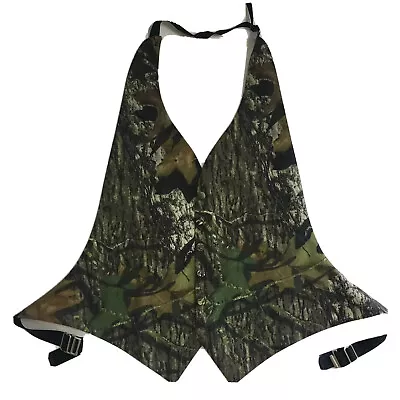 Mossy Oak Camouflage Tuxedo Vest Open Back One Size Formal Wedding Prom • $35.90