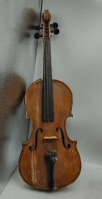 Vintage Homemade Folk Stradivarius 4/4 Violin For Repair • $119.99