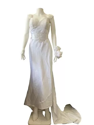 Vintage Amelie Wedding Maxi Dress Size S Lace Gown Occasion • $157.50