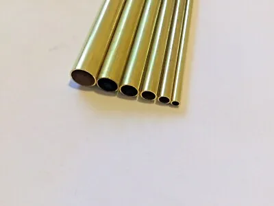 Brass Hollow Capillary Tube 0.8mm 1mm 2mm 3mm 4mm 5mm 6mm 8mm O.D Length  300mm • £4.69