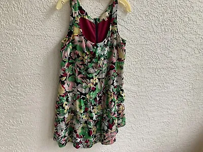 Anthropologie Moulinette Soeurs  Dress 8 Mini Tiered Ruffles Silk Floral • $23.50
