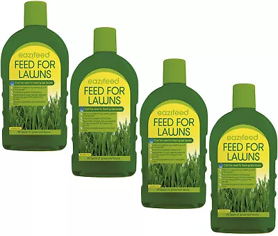 4 X Eazifeed Garden Lawn Feed Grass Liquid Fertiliser Nitrogen 500ml (4x500ml) • £9.99