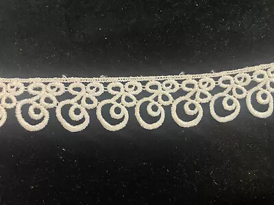 Pure White Venice  Venise Bridal Edge Lace Trim 1.5” Per Yard • $2.10