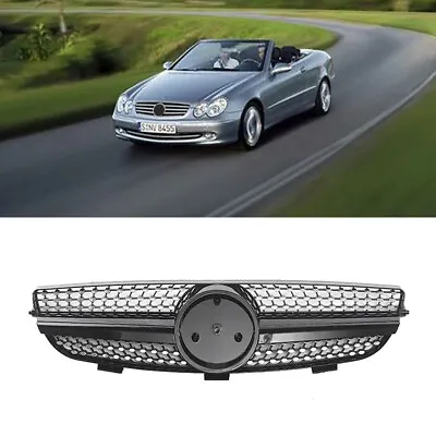 For Mercedes-Benz CLK W209 2003-2009 Diamond Style Front Bumper Grille Sliver • $139.99