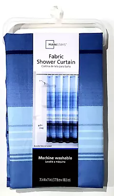 $25.99 • Buy Mainstays Fabric Shower Curtain Machine Washable 70 X 71  Blue Ombre