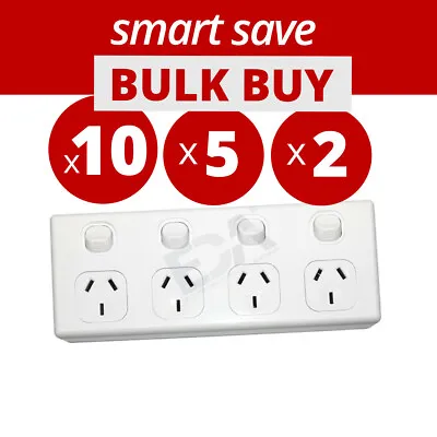 4 Gang GPO Quad Power Point Outlet 3 Pin Socket Outlet With Switches • $46.66