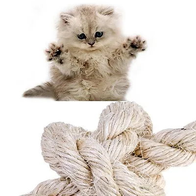 New Natural Sisal Rope Coils Cats Garden Decking Pets Cat Scratching Post • £9.68