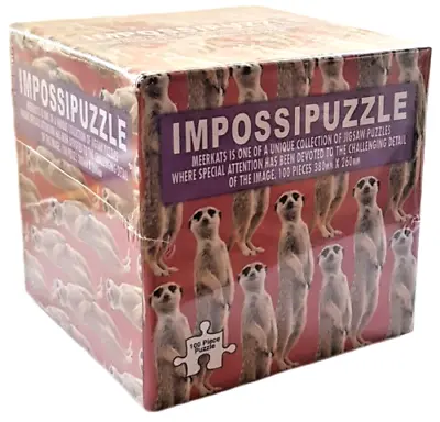 Impossipuzzle ~ Meerkats ~ 100 Piece Jigsaw Puzzle In Tiny Box ~ New & Sealed • £4.49