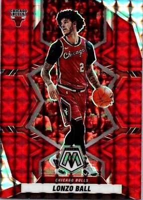 2021-22 Panini Mosaic Mosaic Red Wave #33 Lonzo Ball Chicago Bulls Lakers UCLA • $1.99