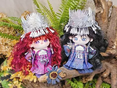 Miao Nationality For Plush 20cm Doll Clothes Headdress Headgear Dress Up Cosplay • $29.98