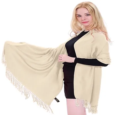 CJ Apparel Solid Colour Nepalese Shawl Seconds Scarf Wrap Stole Pashmina **NEW** • £13.99