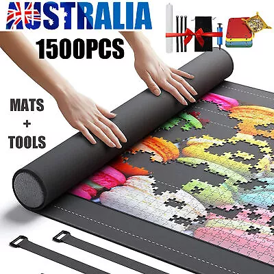 1500PCS Jigsaw Puzzle Roll Mat Puzzle Storage Saver Pad Toys With Inflator Tool • $17.09