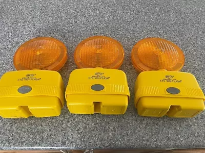 Lot Of 3 Used Dietz Visi-Flash 670 Construction/Caution Lights UNTESTED • $65