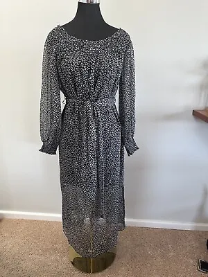 BWLDR Size 12 Black And White Maxi Dress Cocktail • $10