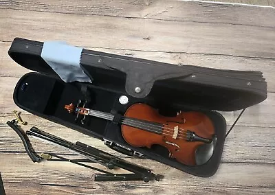 Beginners Violin With Hard Case Stand & Bow Used See Pics • $29
