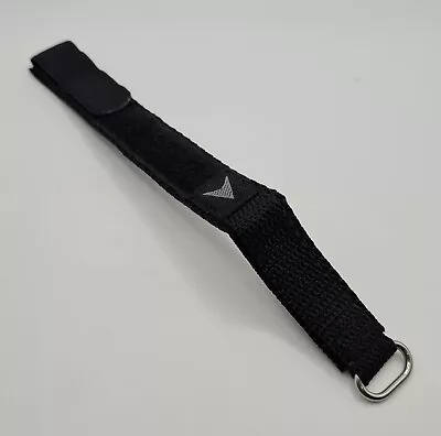 16mm Black Hook & Loop Fabric Watch Strap ONE-PIECE MILITARY SPORTS BAND *NOS*⌚️ • £5.95