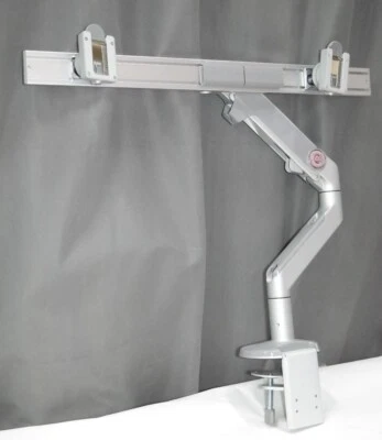 $160 • Buy Humanscale M8 Dual Monitor Arm W/27 Crossbar Clamping Desk Mount And Vesa Plates