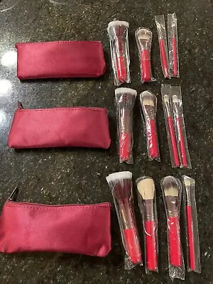 MAC Red Brush Set - 168SE 187SE 190SE 194SE  With Travel Case • $30