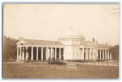 Michigan City Indiana IN Postcard RPPC Photo View Of Peristyle 1906 Antique • $29.95