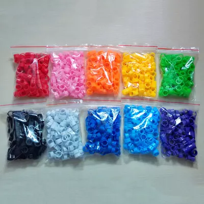 100pcs Bird Rings Leg Bands For  Parrot Finch Canary Poultry Rings Wel • £4.19