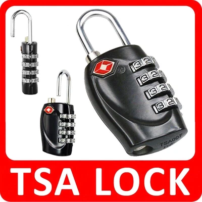 $12.99 • Buy 2/3/4/5/6PCS TSA 4 Dial Luggage Locks Travel Suitcase Locks Black