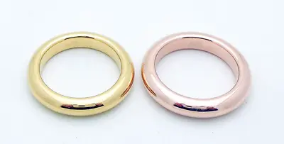 MILOR Italy 14k Yellow & Rose Gold Resin Band Rings (Set Of Two) Size 7 • $149.99