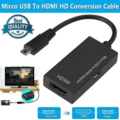 Micro USB To HDMI Adapter Convertor Connector For Android Phone Tablet TV MHL • $12.49